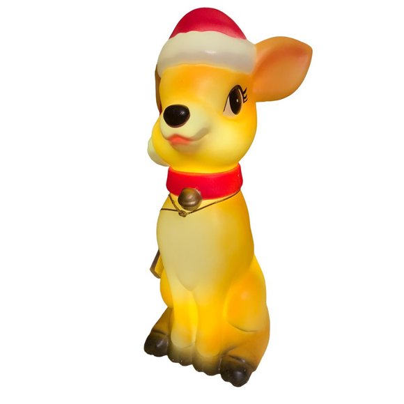 Holiday Time Reindeer Blow Mold Table Top Eleven Inch - Picture 10 of 15